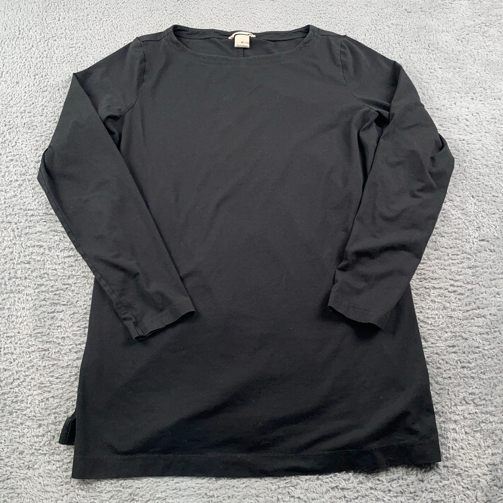 Duluth Trading Shirt Womens Medium Black Tunic Long Sleeve Pima Cotton Willow - Picture 2 of 9